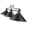 Z-Lite Melange Billiard, 3-Light, 15 In.W x 52 In.L x 21 In.H, Matte Black/Matte Black 725-3MB-MB14 - alternate 4